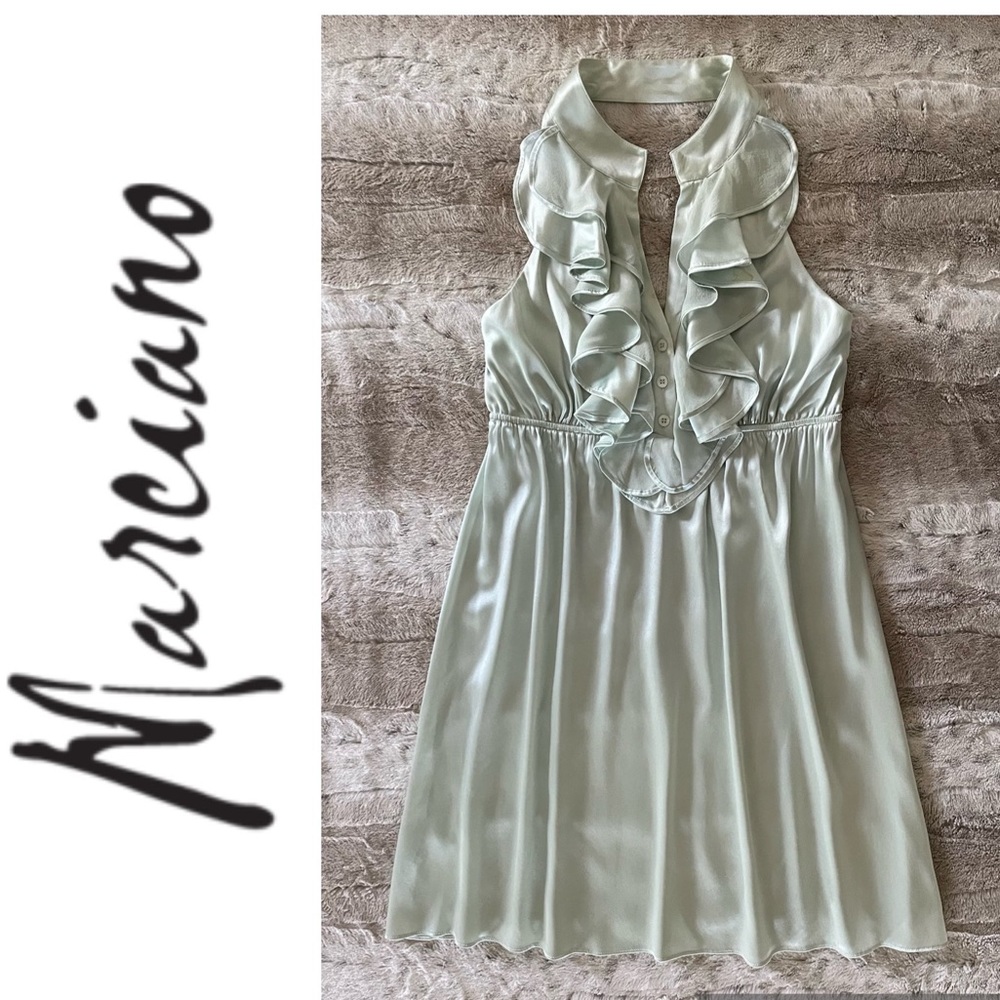 Marciano silk halter dress